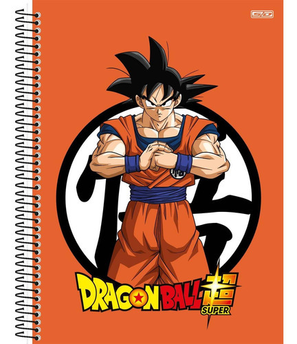 Kit 4 Cadernos Goku Dragon Ball Super Espiral Universitário Cor Colorido